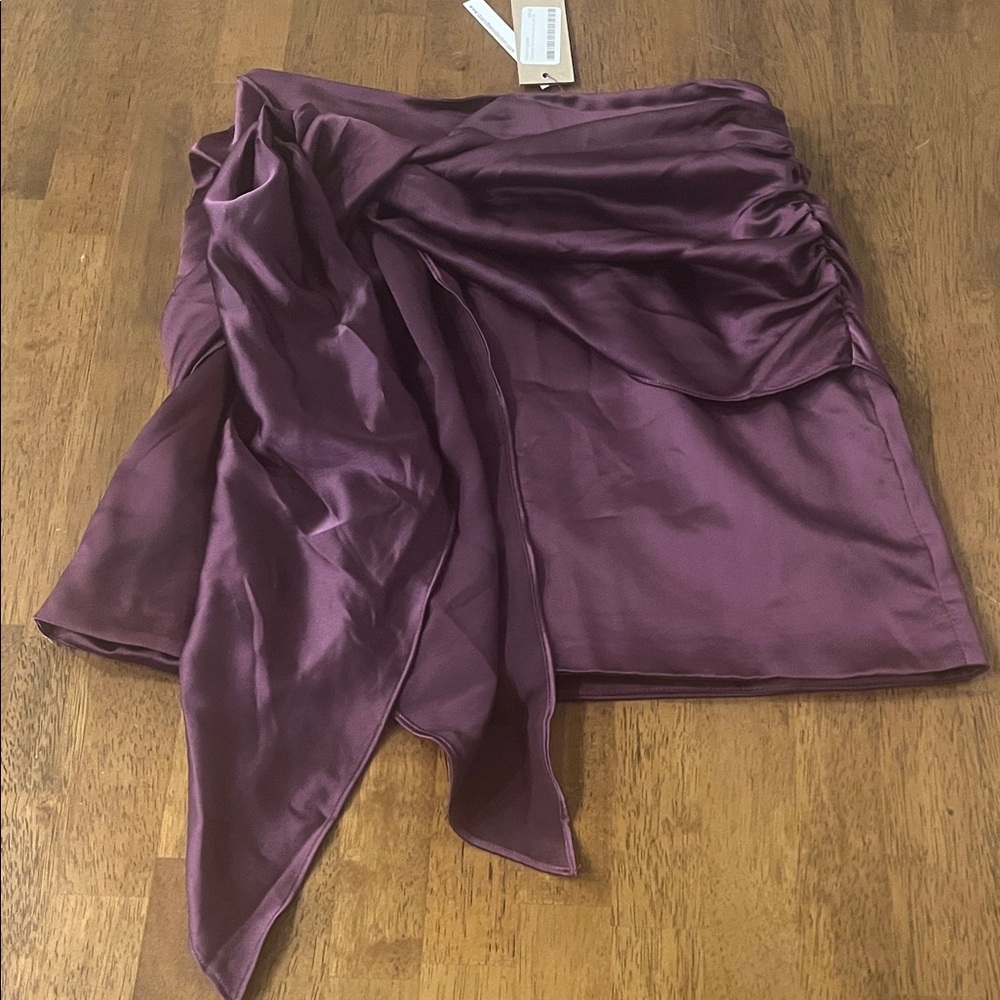 DO+BE Elegant Purple Satin Skirt